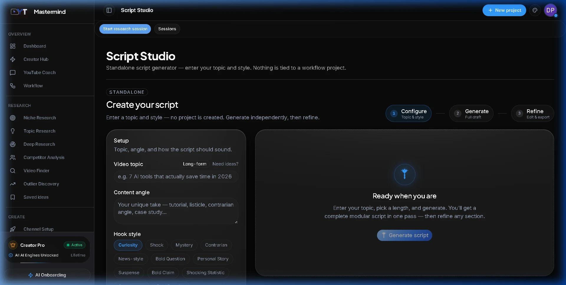 Retention Script Studio