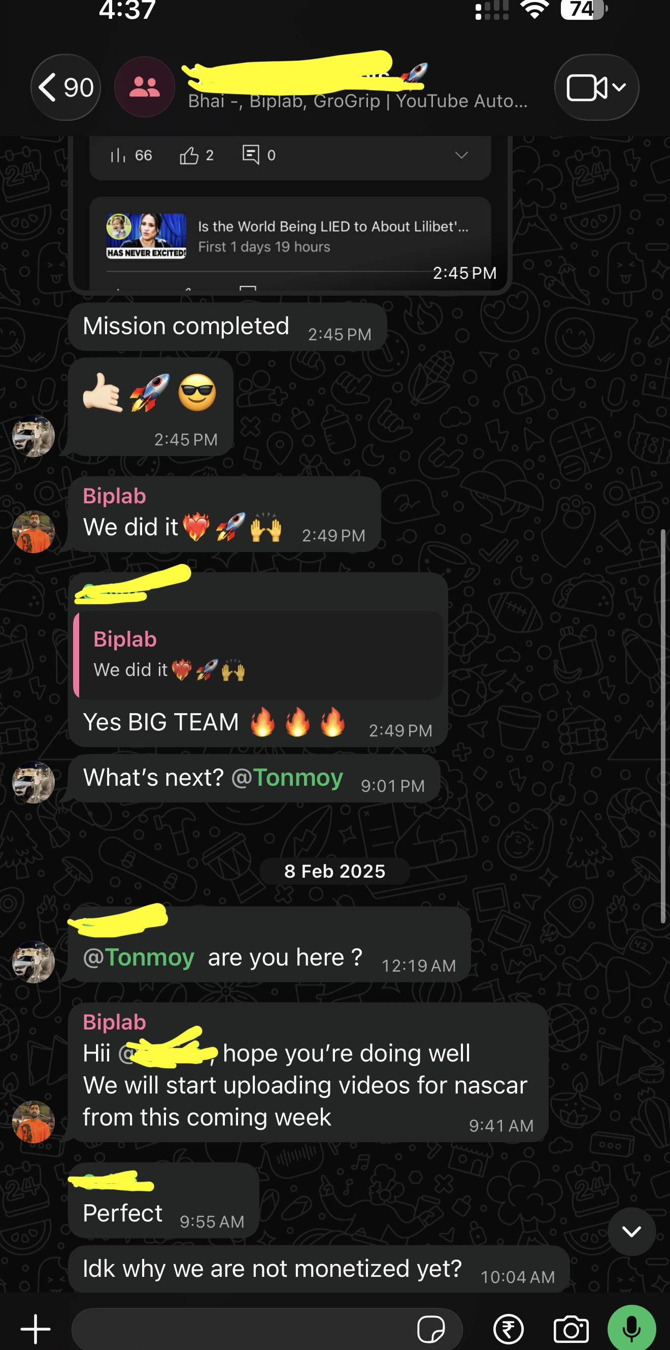 WhatsApp client win testimonial screenshot 03